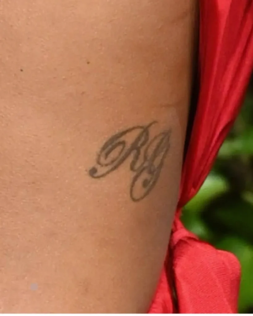 The celebrity's spontaneous tattoo