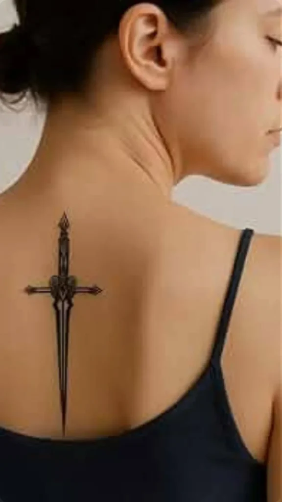 Dark Feminine Back Tattoos_ Dagger Inks